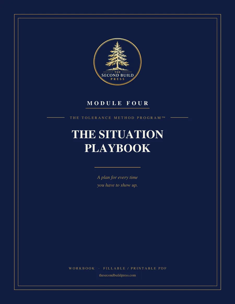The Situation Playbook — Module Four of The Tolerance Method Program