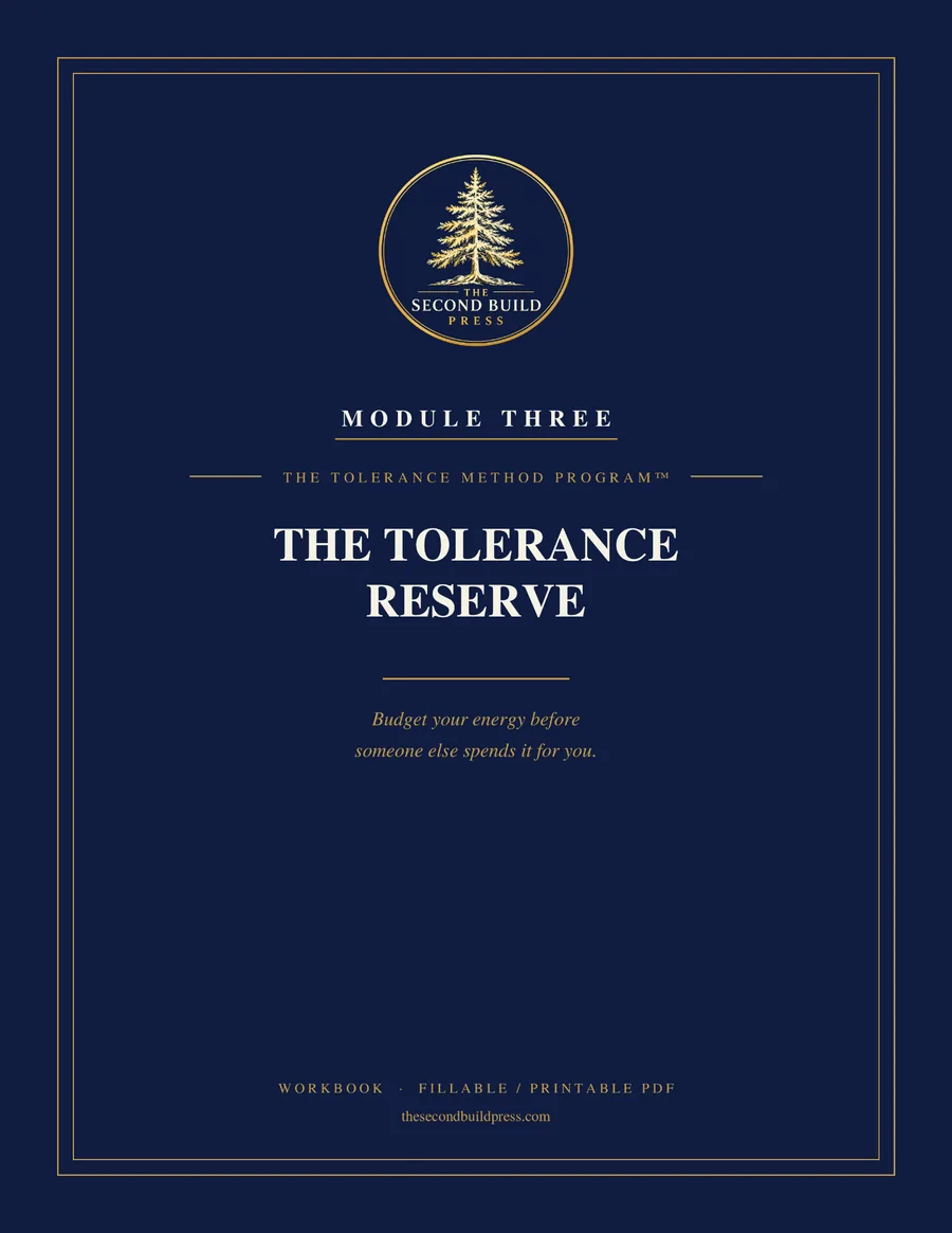The Tolerance Reserve — Module Three of The Tolerance Method Program