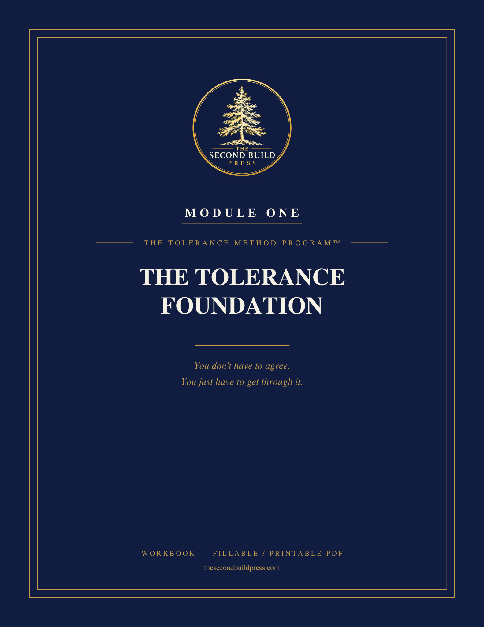 The Tolerance Foundation workbook cover
